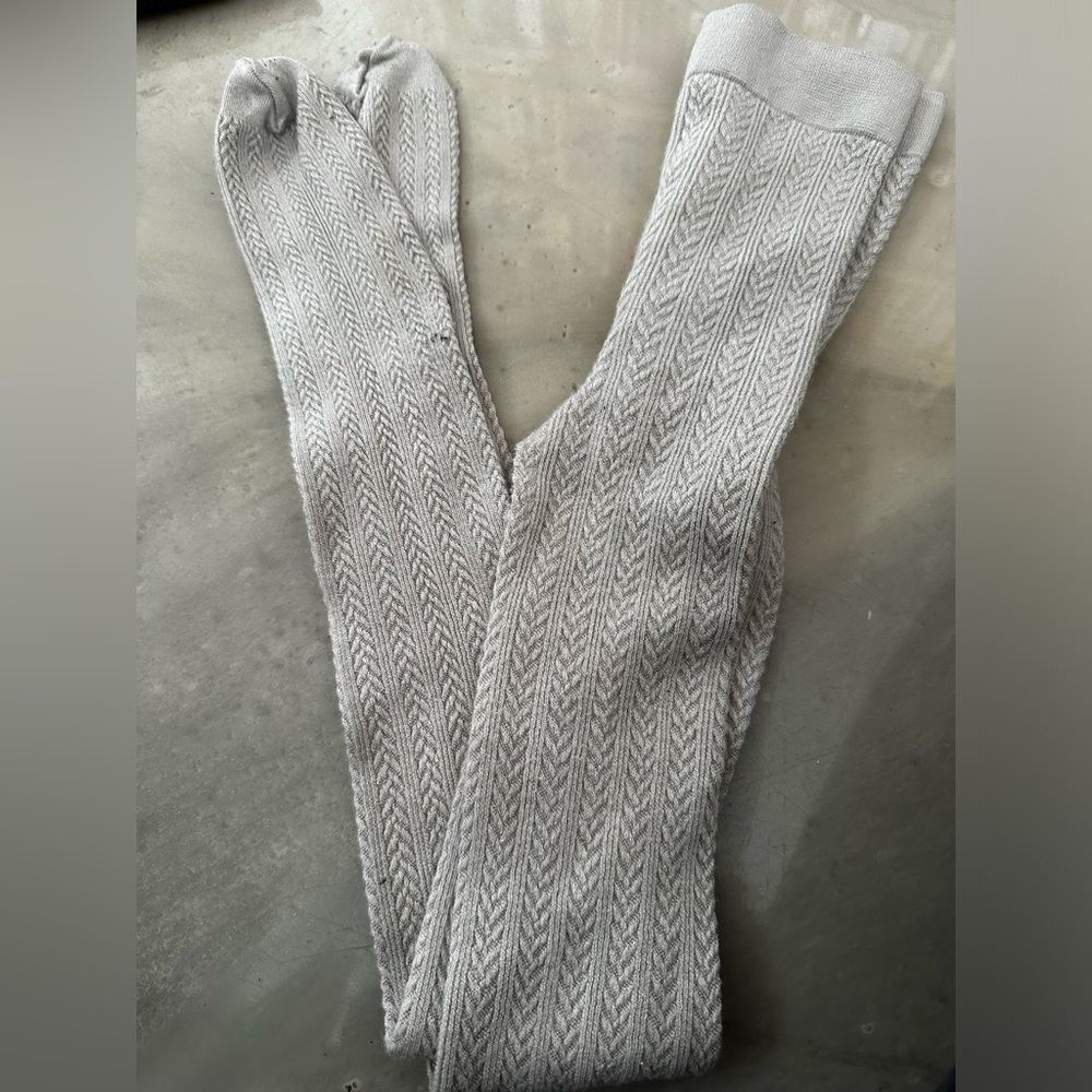 2 socks tights brown and beige size small/medium